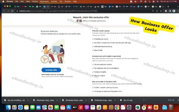 LinkedIn Premium Offer Link on Personal Mail ID - Image 3
